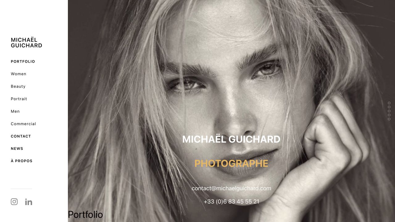 Capture du site de Michaël Guichard
