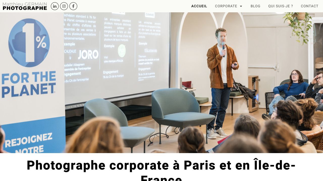 Capture du site de Matthieu Germain