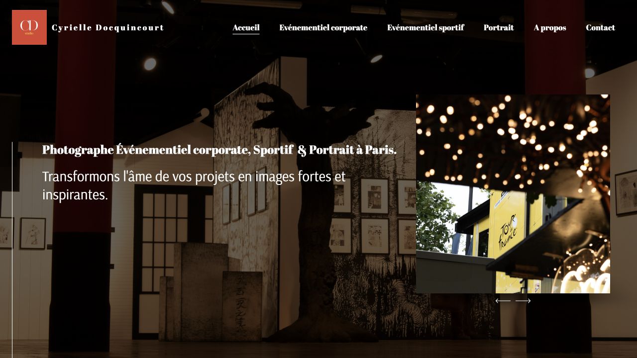 Capture du site de Cyrielle Docquincourt